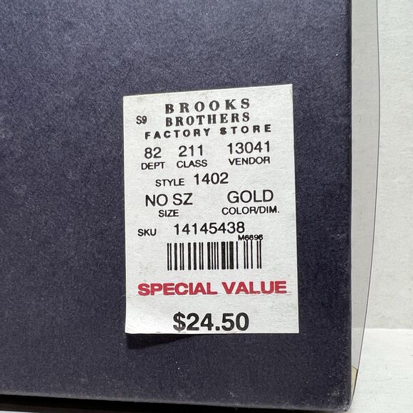 Brooks Brothers Gold Butter Yellow Leather Tabs Adjustable Suspenders New - Picture 4 of 5